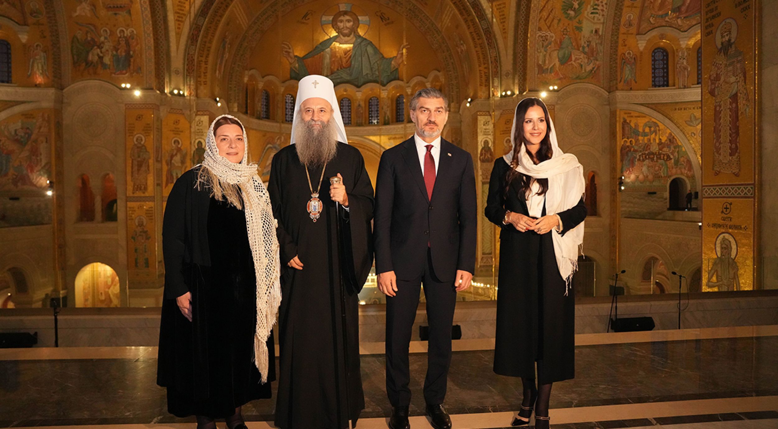 Patriarch Porfirije solemnly welcomed Georgian President Mikheil Kavelashvili 